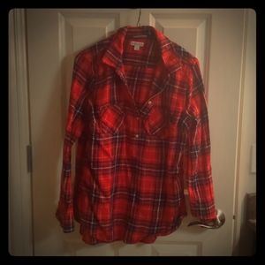 Cozy flannel plaid shirt